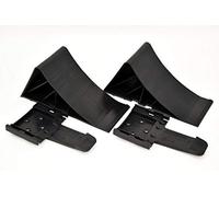 Komplett-Set: Unterlegkeile incl. Halter 2 Stück schwarz - 1600 kg - Bremskeil
