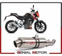 Komplette auspuff Storm by Mivv Schalldampfer Gp Inox fur KTM 125 Duke 2011 2016
