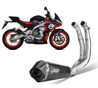 MIVV Komplettanlage 1x1 STANDARD DELTA RACE Edelstahl schwarz kompatibel mit APRILIA RS 660 660 ccm ab Bj. 20