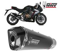 Komplette Auspuffanlage MIVV Delta Race Schwarz Inox HONDA CBR 650 R 2019 > 2023