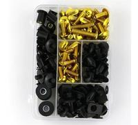 Komplettes Verkleidungsschrauben-Set, Muttern, Windschutzscheibenschrauben, Verkleidungsclips Für Suzuki Für HAYABUSA GSX1300R GSXR 1100 GW250F B-King Zubehör(Gold)