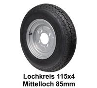 Komplettrad 4.50-10 400kg französischer LK 4x115 Anhänger 4.50x10 76M f. Stema