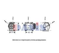 KOMPRESSOR KLIMAANLAGE AKS DASIS 850573N FÜR ABARTH PASSEND FÜR FIAT FORD