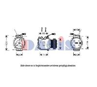 Kompressor Klimaanlage AKS DASIS 851101N für Honda Civic IV Hatchback