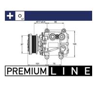 MAHLE Kompressor, Klimaanlage BEHR HELLA SERVICE *** PREMIUM LINE 12V für JAGUAR BU2Z19V703JA XR81188 XR850847 ACP 1099 000P