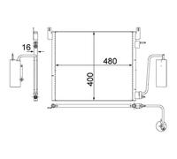 Kondensator Klimaanlage MAHLE AC 408 000S für Opel Signum CC Vectra C