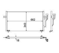MAHLE ORIGINAL AC 458 000S Klimakondensator