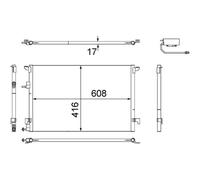 Kondensator Klimaanlage MAHLE AC 498 000S für Cadillac Saab BLS 9-3 Wagon