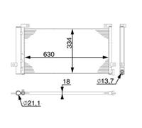 MAHLE ORIGINAL AC 74 000S Klimakondensator