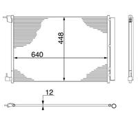 MAHLE Kondensator, Klimaanlage für BEIJING BENZ (BBDC) MERCEDES-BENZ A0995001854 0995002154 A0995002154 AC 412 000S