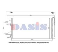 Kondensator Klimaanlage AKS DASIS 062011N für Fiat Peugeot Citroën Ducato Boxer
