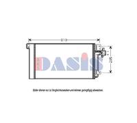 Kondensator Klimaanlage AKS DASIS 042009N für VW Multivan T5 Transporter