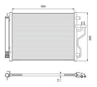 Kondensator Klimaanlage VALEO 814396 für Hyundai Kia IX35 Sportage III Van