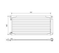 Kondensator Klimaanlage VALEO 822607