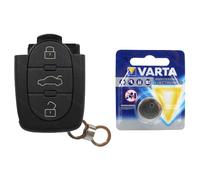 KONIKON 2X Autoschlüssel CR20 3 Tasten Gehäuse passend für Audi A6 C5 4B A8 4D A4 B5 A3 + 2X Batterie Neu