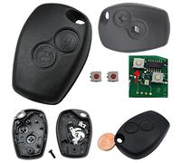 KONIKON 2X Autoschlüssel Gehäuse Schlüsselgehäuse 2 Tasten mit 4 Mikrotaster Taster Funk Fernbedienung Auto Neu passend für Opel Movano Vivaro Dacia Duster Logan Sandero Renault Nissan
