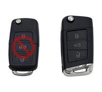KONIKON Auto Schlüssel Funk Fernbedienung 1x Klapp Umbau Gehäuse 3 Tasten + 1x Rohling HAA/HU66 kompatibel mit VW SEAT Skoda bis BJ. 11/2009
