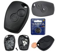 KONIKON Schlüsselgehäuse Funk Fernbedienung Gehäuse + Batterie Ersatz Batterie Autoschlüssel Neu passend für Dacia Duster Logan Sandero Renault Master Trafic