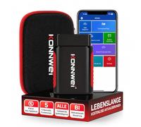 KONNWEI KDIAG OBD2 Diagnosegerät Auto mit Alle System Scan, OBDII/EOBD Diagnose Fehlercode auslesen und löschen,Motordiagnose Check Engine mit DTC Definition,Bluetooth kompatibel mit iOS und Android