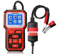 KONNWEI KW681 OBD2 Diagnosegerät & 6V/12V Batterietester, 2-in-1 OBD2 Scanner mit Live-Daten, Fehlercode Auslesegerät, Motorprüfer, Auto-Diagnosetool für BMW VW Audi Benz SUV Alle OBDII Fahrzeugen