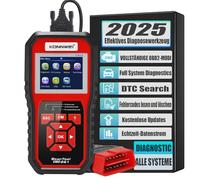 KONNWEI KW850 OBD2 Auto Diagnosegerät, Multifunktionaler OBDII/EOBD Fehlercodeleser für Motor, ABS, KFZ Vollsystem Scanner zum Auslesen & Löschen von Fehlercodes, Kompatibel mit Fahrzeugen ab 2002