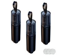 Korechain 3 Stück Gurtschneider Notfallhammer, 2 In 1 Federkörner Mit Gurtschneider, Tragbar Autoscheiben Zertrümmerer, Glasbrecher Auto Mit Prüfglas, Auto-Notfallwerkzeuge(Dunkelgrau)