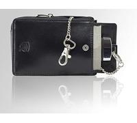 Koruma KFZ Keyless Go Schutz Autoschlüssel RFID Case - Schwarz Leder Tasche Box - NFC Signal Blocker Karte Schutzhülle Schlüsseltasche Funkschlüssel Abschirmung für Auto Motorrad - Entry Safe