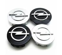 KOUNNENA 4 Stück Radnabenkappen Nabendeckel Felgendeckel Felgenkappen Radnabenabdeckung Radkappen 56mm für Opel Adam Astra Corsa Crossland Insignia Karl, Schwarz