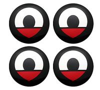 KOUNNENA 4 Stück Radnabenkappen Nabendeckel Felgendeckel Felgenkappen Radnabenabdeckung Radkappen 56mm Für Smart Fortwo Forfour 453 451 450, Rot