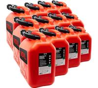 KOVA® 12x Benzinkanister 10L ROT Dieselkanister Reservekanister Kraftstoffkanister 10 Liter Wasserkanister für Benzin Diesel Wasser AdBlue, Auswahl: 5 20 20L ltr 5L 10-Liter-Kanister & Außgießer