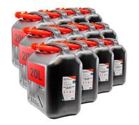 KOVA® 12x Benzinkanister 20L SCHWARZ Kunststoff Dieselkanister Reservekanister Kraftstoffkanister 20 Liter Wasserkanister für Benzin Diesel Wasser AdBlue 20-Liter-Kanister Außgießer 20 ltr Petrol Can