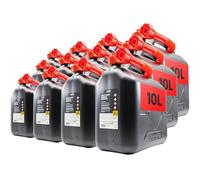 KOVA® 13x Benzinkanister 10L SCHWARZ Dieselkanister Reservekanister Kraftstoffkanister 10 Liter Wasserkanister für Benzin Diesel Wasser AdBlue, Auswahl: 5 20 20L ltr 5L 10-Liter-Kanister & Außgießer