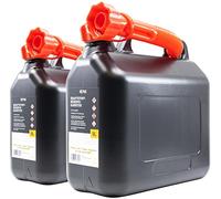 KOVA® 2x 5L Benzinkanister - Kraftstoffkanister mit UN-Zulassung - Praktische Reserve Kanister in Schwarz - Auswahl zwischen 5L, 10L und 20L - Ideal für Benzin, Diesel & Kraftstoff