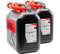 KOVA 2x Benzinkanister 10L SCHWARZ Kunststoff Dieselkanister Reservekanister Kraftstoffkanister 10 L Liter ltr Wasserkanister für Benzin Diesel Wasser AdBlue 10-Liter-Kanister Petrol Can Kanister