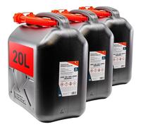 KOVA® 3x Benzinkanister 20L SCHWARZ Dieselkanister Reservekanister Kraftstoffkanister 20 Liter Wasserkanister für Benzin Diesel Wasser AdBlue Auswahl: 5 10 10L ltr 5L 20-Liter-Kanister & Außgießer