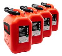 KOVA® 4x Benzinkanister 10L ROT Dieselkanister Reservekanister Kraftstoffkanister 10 Liter Wasserkanister für Benzin Diesel Wasser AdBlue, Auswahl: 5 20 20L ltr 5L 10-Liter-Kanister & Außgießer