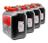 KOVA® 4x Benzinkanister 20L SCHWARZ Kunststoff Dieselkanister Reservekanister Kraftstoffkanister 20 L Liter Wasserkanister für Benzin Diesel Wasser AdBlue 20-Liter Kanister Außgießer 20 ltr