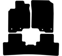 Kovvar Basic Fußmatten für Honda Insight Hybrid | 2009-2013 | 3-teilig | Nadelfilz 5 mm | Ausführung: Beifahrer mit Befestigung | Befestigungssystem: Clips mit Schraube | Passgenau | Rutschfest
