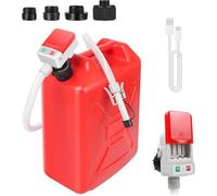 Kraftstoff Umfüllpumpe mit Auto-Stopp-Sensor, Kraftstoffpumpe mit 4 Größe Tankadapter, Elektrische Transferpumpe mit 1.8M Schlauch, Dieselpumpe für Benzin, Diesel, Öl, Absaugung Benzinpumpe