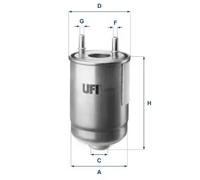 UFI Kraftstofffilter 2418700 Filtereinsatz 147mm GewindemaßM10 für RENAULT