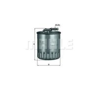 MAHLE KL 155/1 Kraftstofffilter Leitungsfilter 86,5MMu.a. passend für MERCEDES S-KLASSE (W220)
