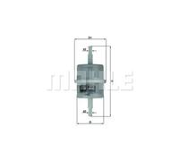 MAHLE KL 63 OF Kraftstofffilter für FIAT PANDA (141_)