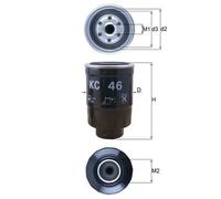 MAHLE KC 46 Kraftstofffilter Anschraubfilter 88MMu.a. passend für OPEL CAMPO (TF0/ TF1)