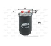 1x Kraftstofffilter VALEO 587512 passend für FORD HONDA MG ROVER VW KAYSER