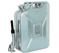 Metallkanister silber 20 Liter inkl. Ausgießer + Halter Benzin Diesel