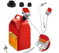 Kraftstoffpumpe mit Auto-Stopp-Sensor, Kraftstoff Umfüllpumpe mit 3 Adaptergrößen, 2.4GPM Elektrische Selbstansaugende Dieselpumpe Ölabsaugpumpe mit Schläuchen und Zapfpistole für Diesel, Öl & Benzin