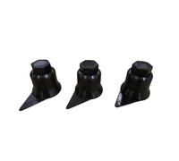 KRAM-Tuck - 100x Radschrauben - Radmuttern - Radschraubenkappen - Radmutternkappen - Kunstsoff Kappen Abdeckungen - Indikator für lose Schrauben (Schwarz, 32MM)