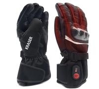 KRASER KRGS28-XL Premium Motorrad Handschuhe Zugelassen, Hochwertige wasserdichte und Beheizte, Extremen Getestet und mit Kohlefaserschutz, 3 Wärmestufen Beheifür den Winter für Herr und Frauen