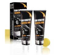 Kratzer Entferner Auto, Auto-Kratzer-Reparaturpaste 120ml, Scratch Remover Wax mit Schwamm, Lack Reparatur Polieren Paste, Politur Paste Kunststoff Restaurator Renovierungspflege (2PC)