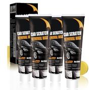 Kratzer Entferner Auto, Auto-Kratzer-Reparaturpaste 120ml, Scratch Remover Wax mit Schwamm, Lack Reparatur Polieren Paste, Politur Paste Kunststoff Restaurator Renovierungspflege (4PC)